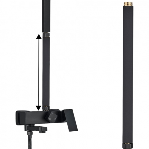 Accesorii - Prelungire coloană de duș BisDesign 40 cm finisaj negru mat