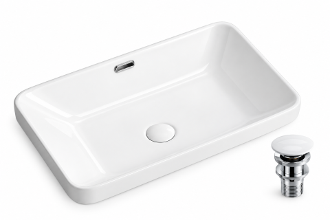 Lavoare Baie - Lavoar ceramic încastrabil în blat BisDesign alb 510x360x165 mm