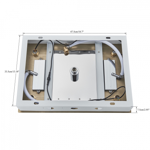 Sistem duș încastrabil auriu mat cu LED, termostat și funcție SPA [19]
