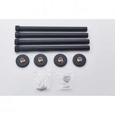 Sistem duș încastrabil negru mat cu termostat, LED și funcție SPA 40x80 cm [8]