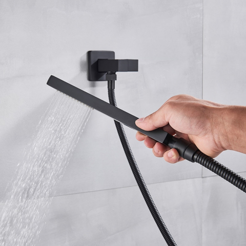 Sistem de duș încastrabil negru mat cu para ploaie 30 cm [3]