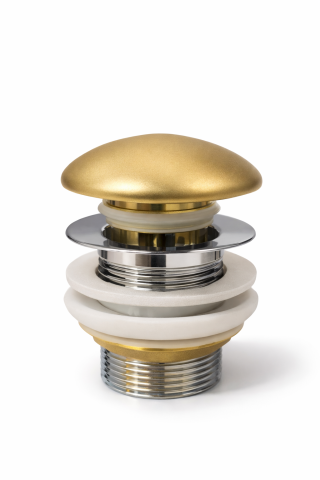 Accesorii - Ventil lavoar auriu mat click clack ceramic 10 cm BisDesign