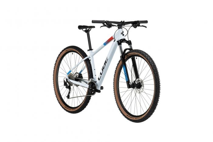 BICICLETA CUBE AIM SLX WHITE N BLUE RED [8]