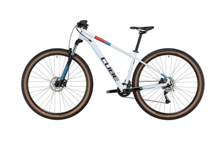 BICICLETA CUBE AIM SLX WHITE N BLUE RED [5]