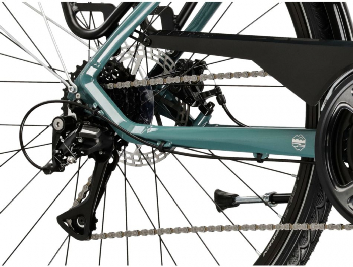 Bicicleta Kross Trans 3.0 green - silver - glossy [8]