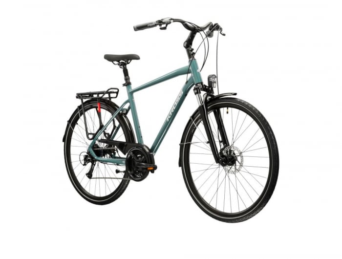 Bicicleta Kross Trans 3.0 green - silver - glossy [2]