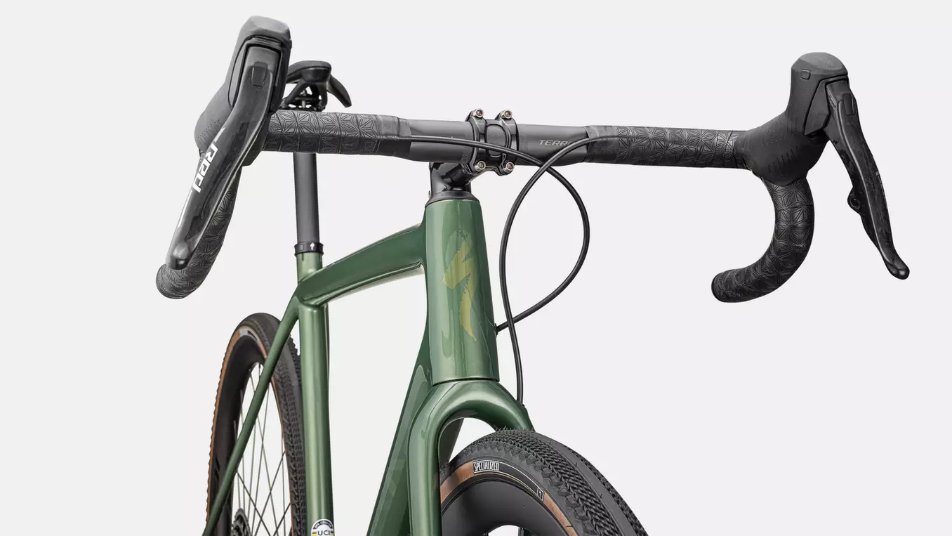 Bicicleta Specialized S-Works Crux SRAM RED XPLR Gloss Cypress Metallic / Viavi Gold to Silver Pearl [6]