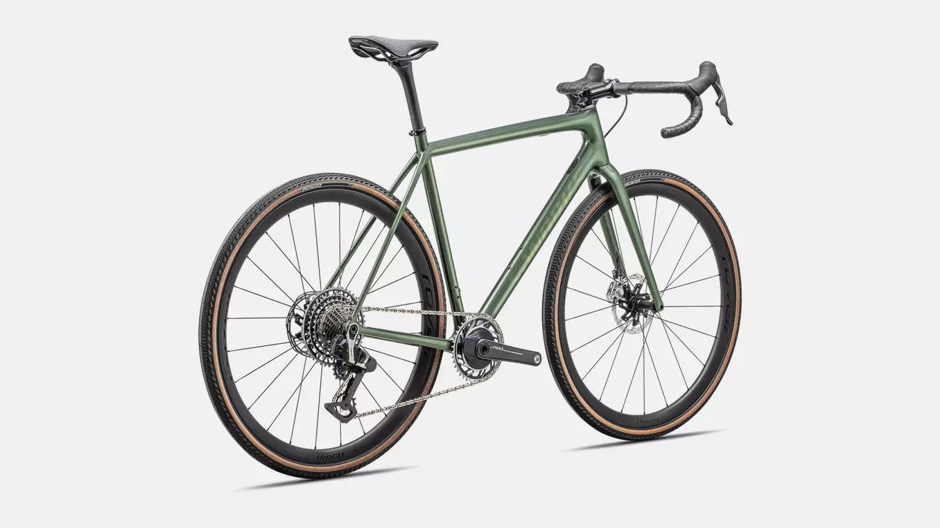 Bicicleta Specialized S-Works Crux SRAM RED XPLR Gloss Cypress Metallic / Viavi Gold to Silver Pearl [4]