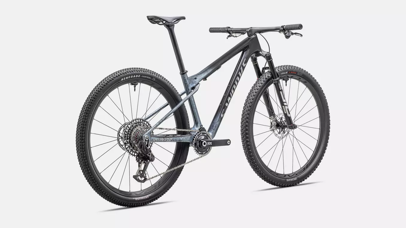 Bicicleta Specialized S-Works Epic World Cup Gloss Glacial Metallic Granite / Brushed Chrome [4]