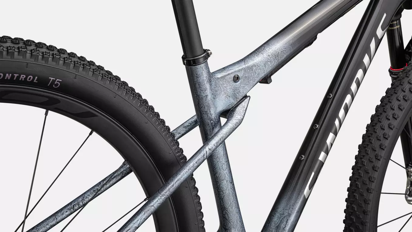 Bicicleta Specialized S-Works Epic World Cup Gloss Glacial Metallic Granite / Brushed Chrome [8]