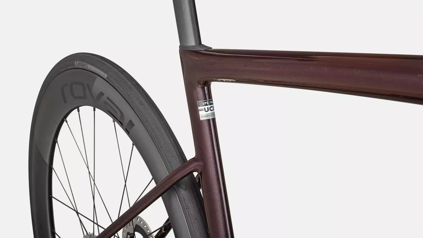 Bicicleta Specialized S-Works Tarmac SL8 Shimano Dura-Ace Di2 Gloss Solidity / Red to Black Pearl / Metallic White Silver [7]