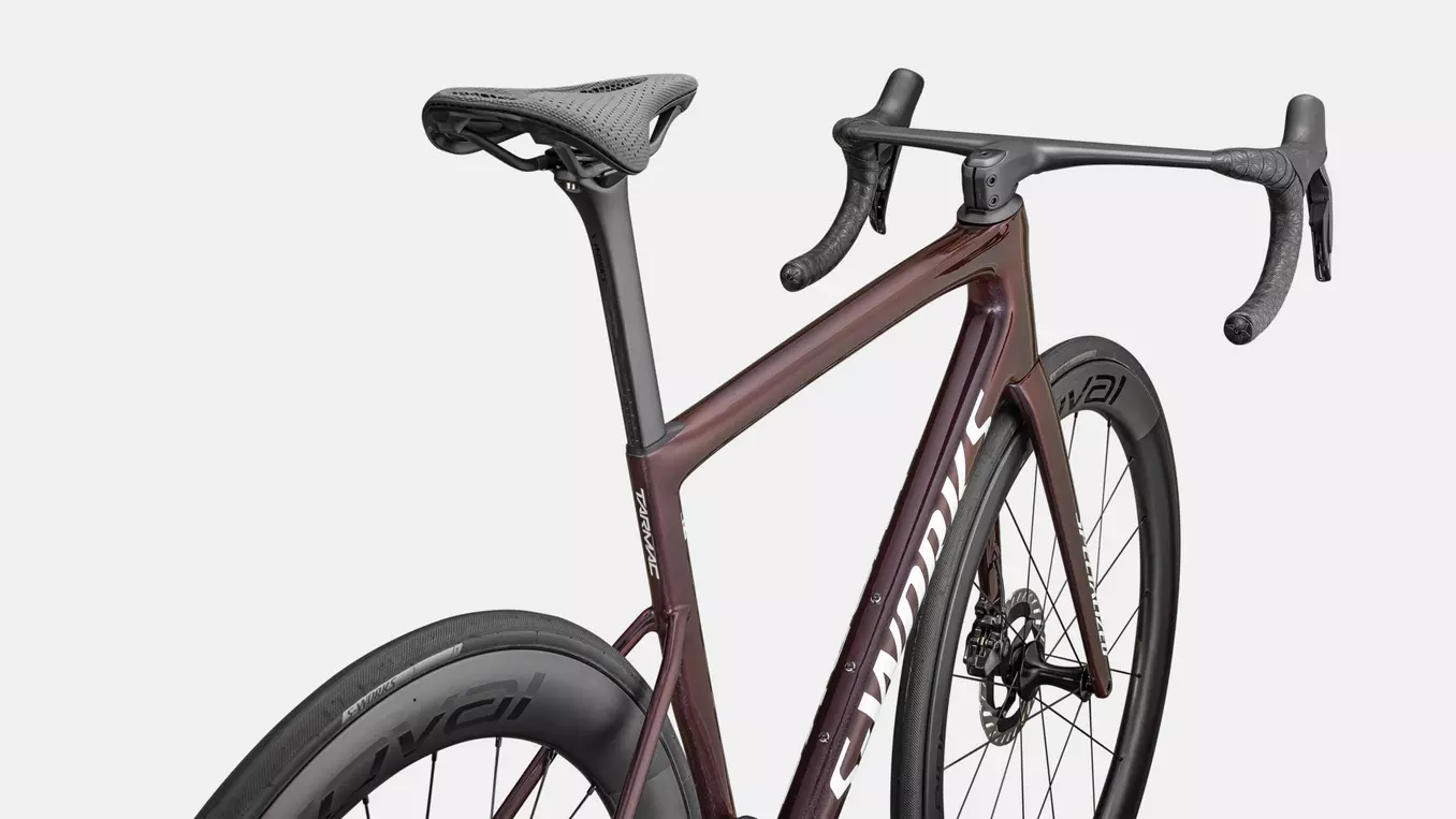 Bicicleta Specialized S-Works Tarmac SL8 Shimano Dura-Ace Di2 Gloss Solidity / Red to Black Pearl / Metallic White Silver [5]