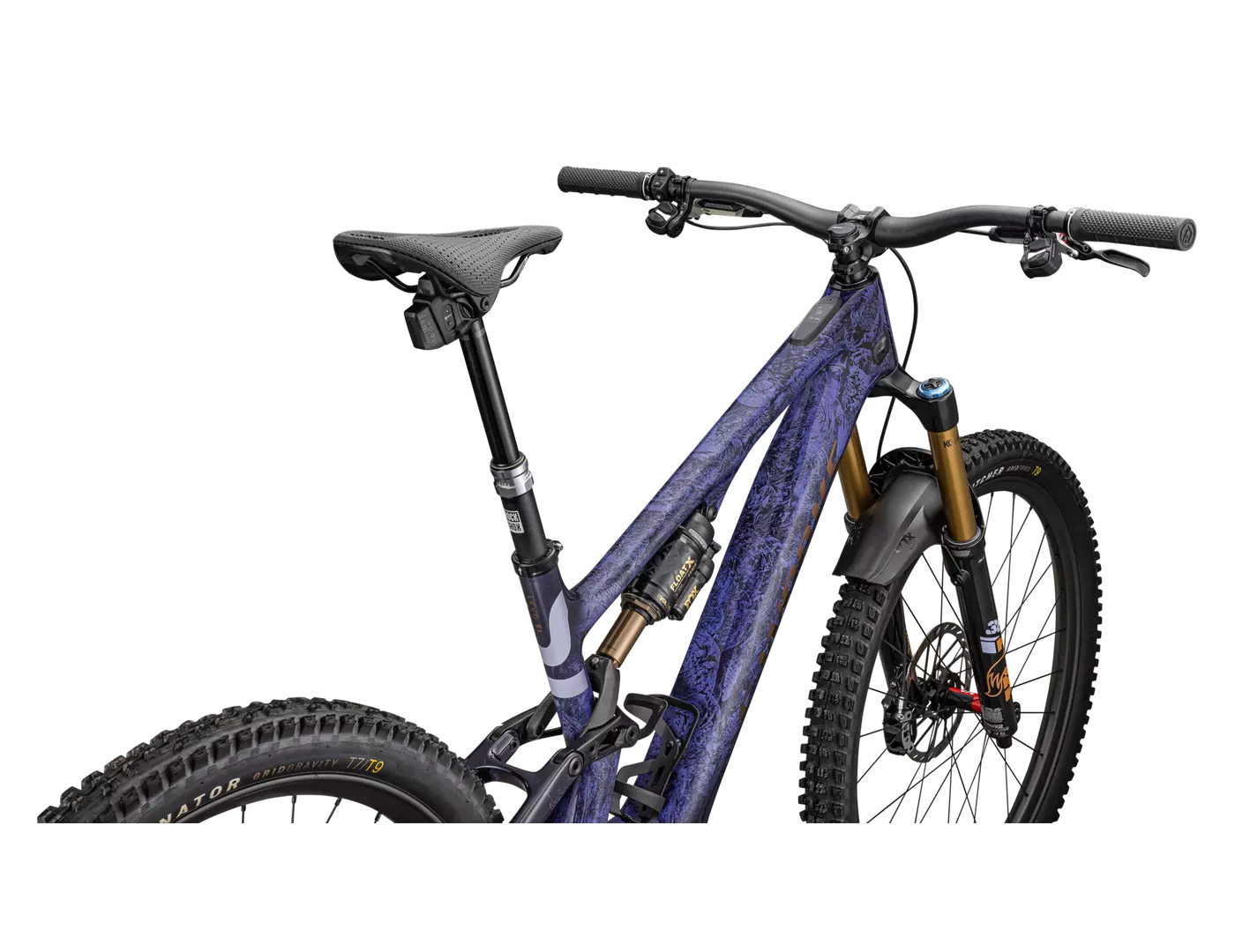 Bicicleta Specialized S-Works Turbo Levo SL 2025 Powdered Indigo Tint / Cool Grey Impasto / Midnight Shadow / Bronze [4]