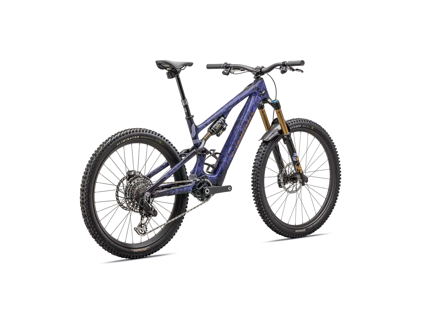 Bicicleta Specialized S-Works Turbo Levo SL 2025 Powdered Indigo Tint / Cool Grey Impasto / Midnight Shadow / Bronze [3]