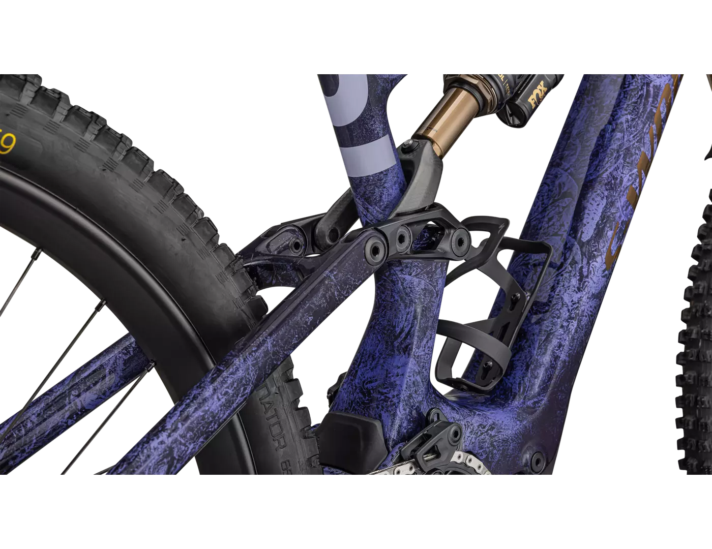 Bicicleta Specialized S-Works Turbo Levo SL 2025 Powdered Indigo Tint / Cool Grey Impasto / Midnight Shadow / Bronze [8]