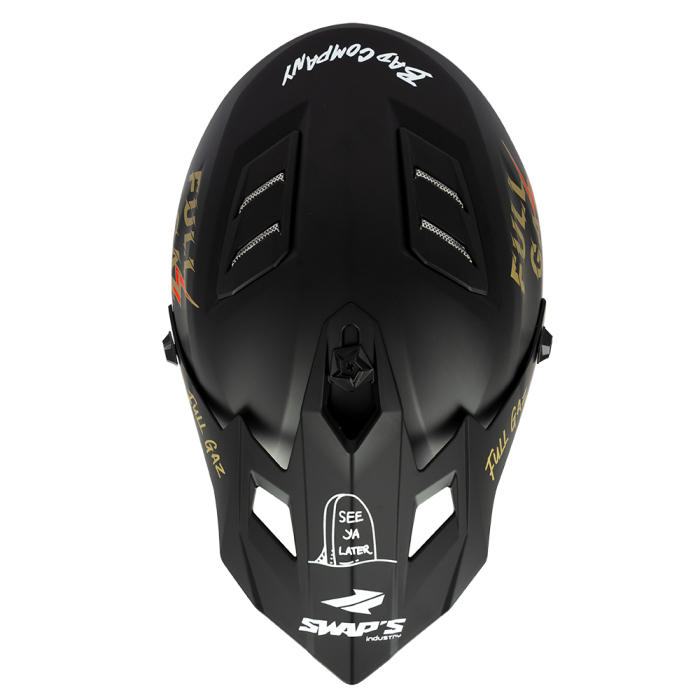 CASCA FULL-FACE SIFAM - SWAP's S818, negru / auriu FULL GAZ [3]