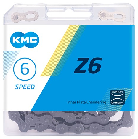 Lant Bicicleta KMC Z6, 6 Viteze, 114 Zale, Gri [1]