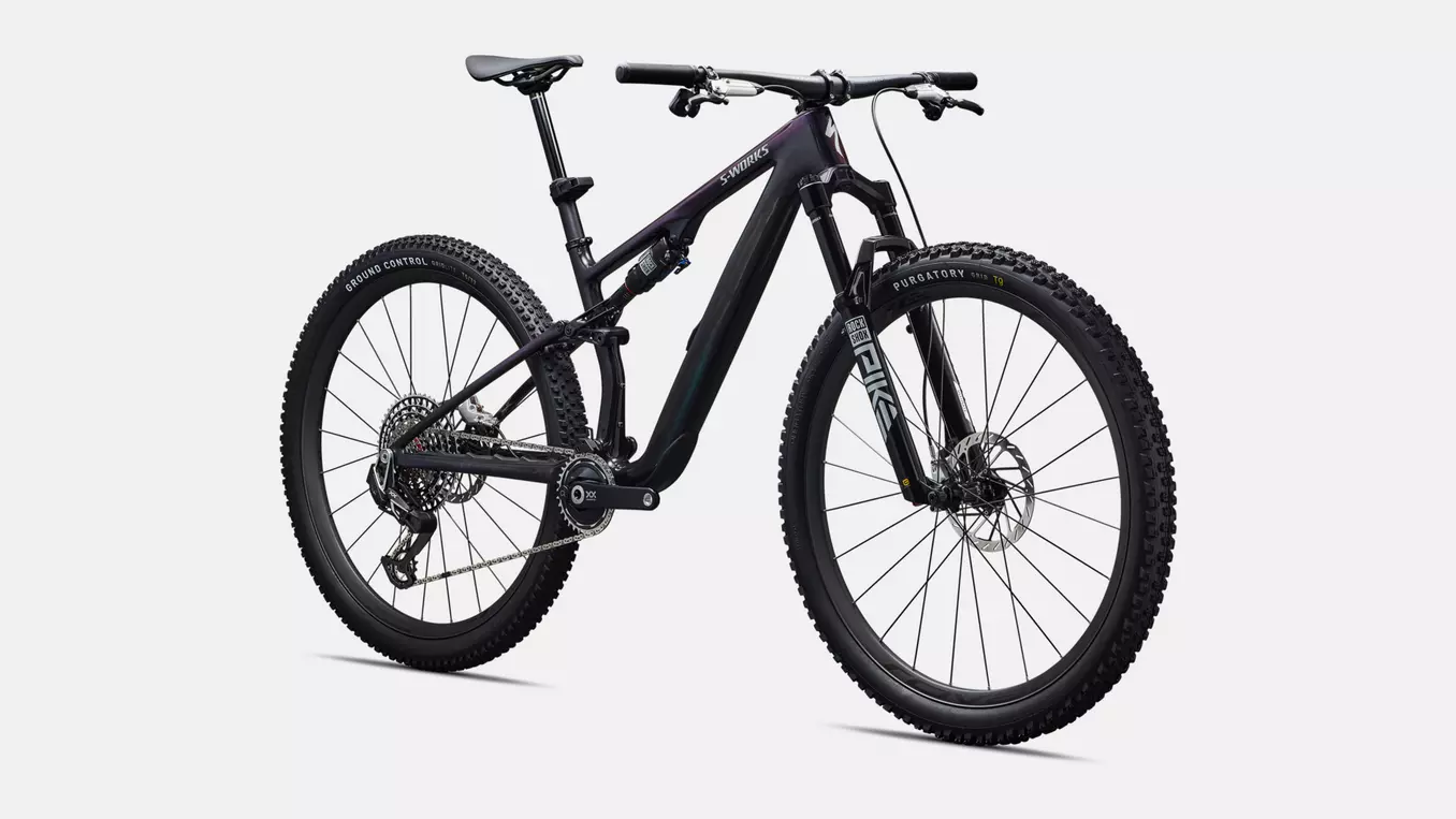 Bicicleta Specialized S-Works Epic 8 EVO AXS Gloss Carbon / Green to Purple Viavi Fade / Brushed Liquid Metal [3]