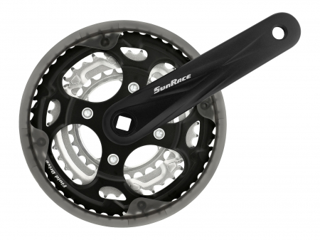 Angrenaje - ANGRENAJ SUNRACE FCM300 48/38/28TX170MM ALU NEGRU