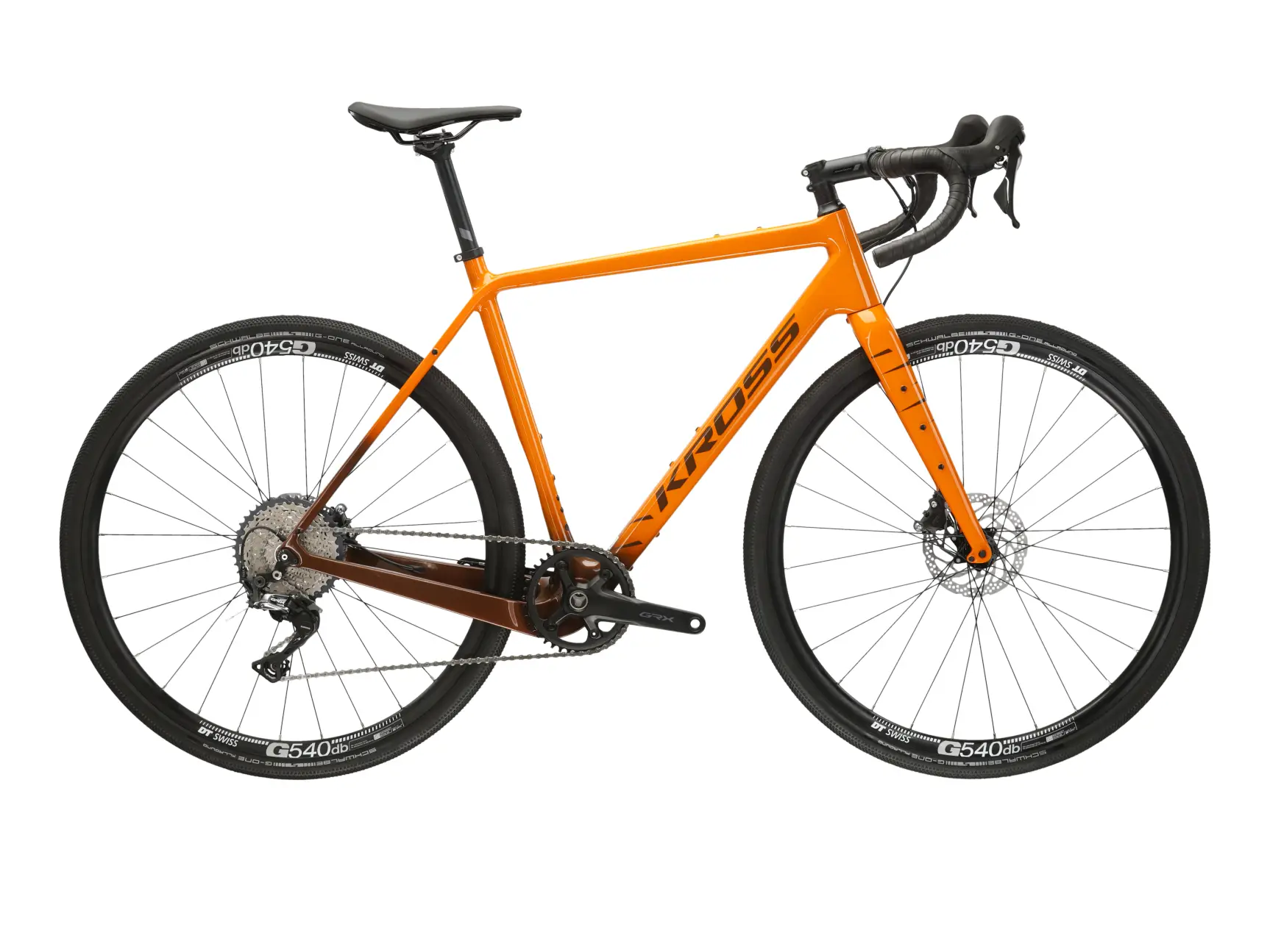 Șosea-gravel - BICICLETA KROSS ESKER 7.0 orange / brown / glossy