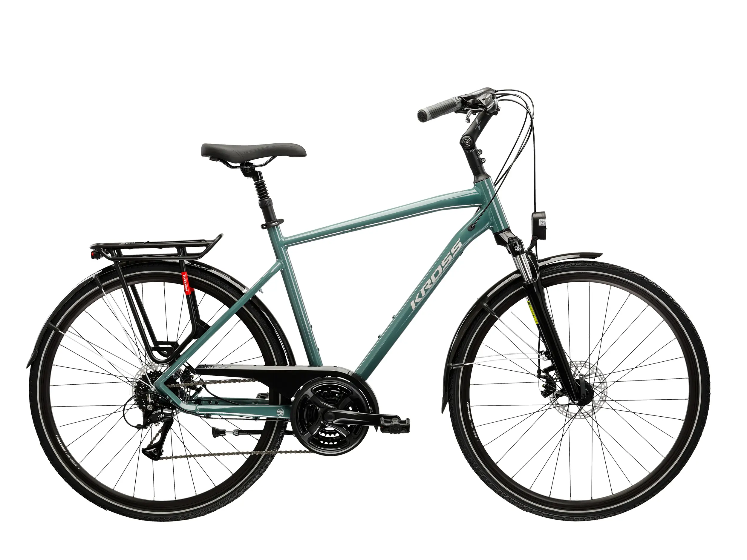 Bicicleta Kross Trans 3.0 green - silver - glossy [0]