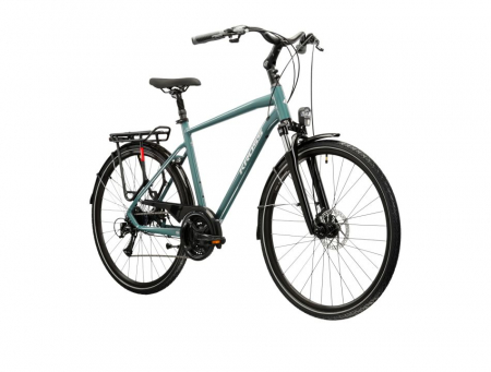 Bicicleta Kross Trans 3.0 green - silver - glossy [1]