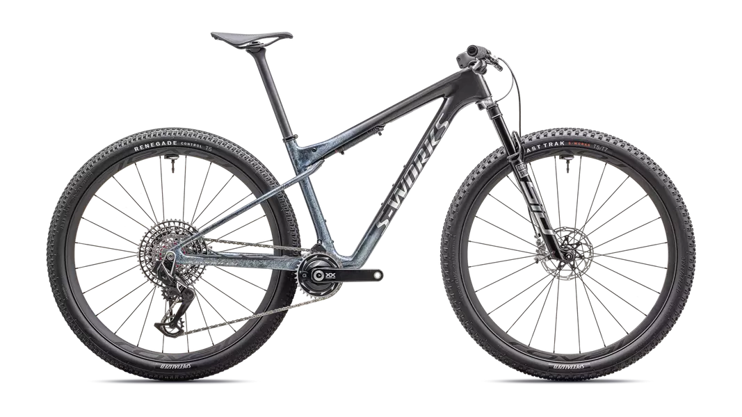 Mountain bike - Bicicleta Specialized S-Works Epic World Cup Gloss Glacial Metallic Granite / Brushed Chrome