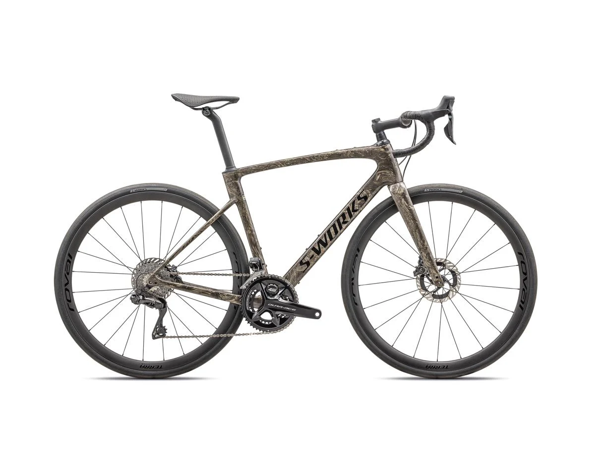 Șosea-gravel - Bicicleta Specialized S-Works Roubaix SL8 Di2 Gloss Toupe / Gunmetal Strata / Charcoal