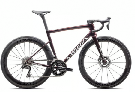 Șosea-gravel - Bicicleta Specialized S-Works Tarmac SL8 Shimano Dura-Ace Di2 Gloss Solidity / Red to Black Pearl / Metallic White Silver
