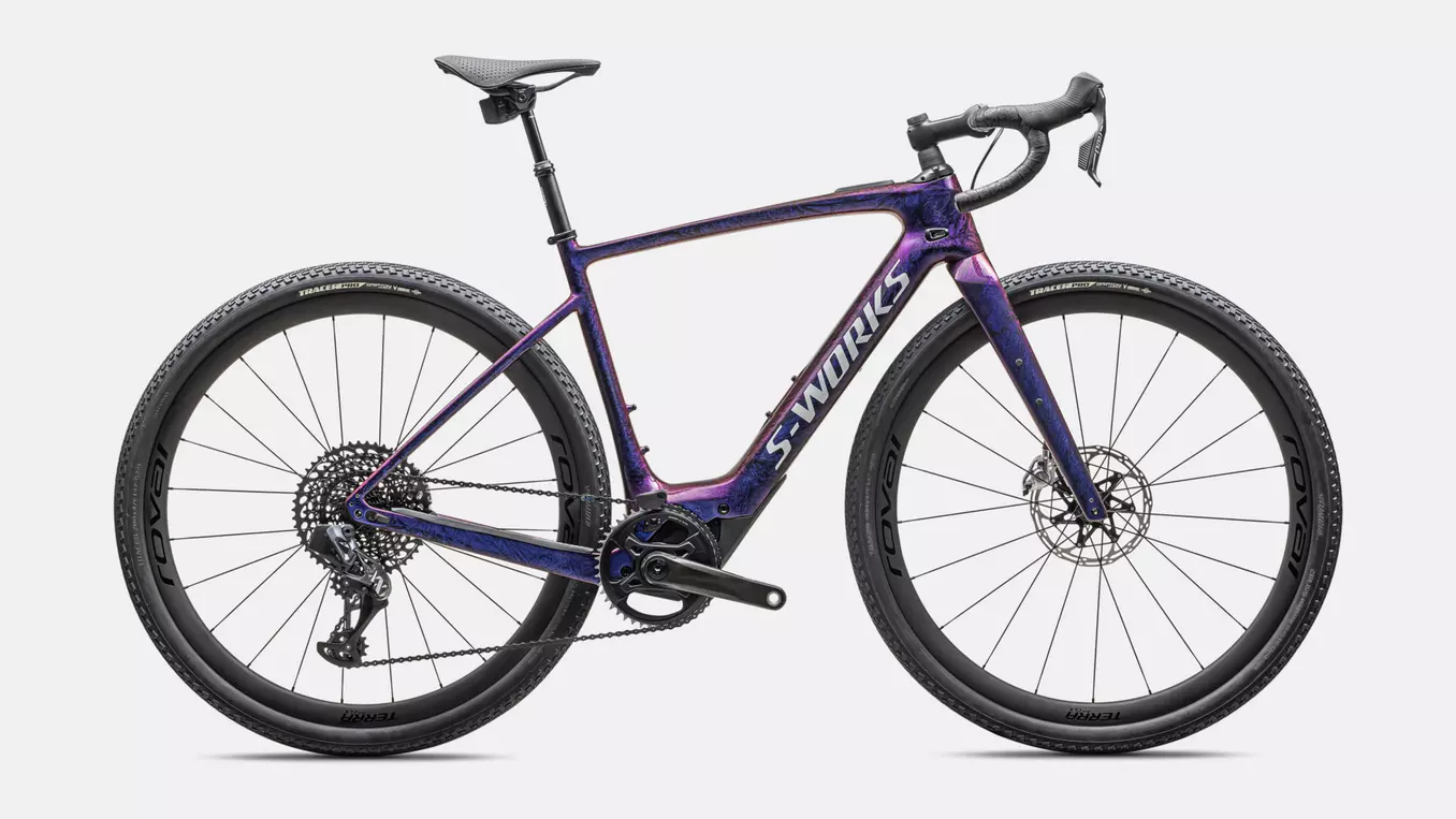 Bicicleta Specialized S-Works Turbo Creo 2 Gloss Carbon / Red to Blue Pearl Strata / Satin Liquid Silver [1]