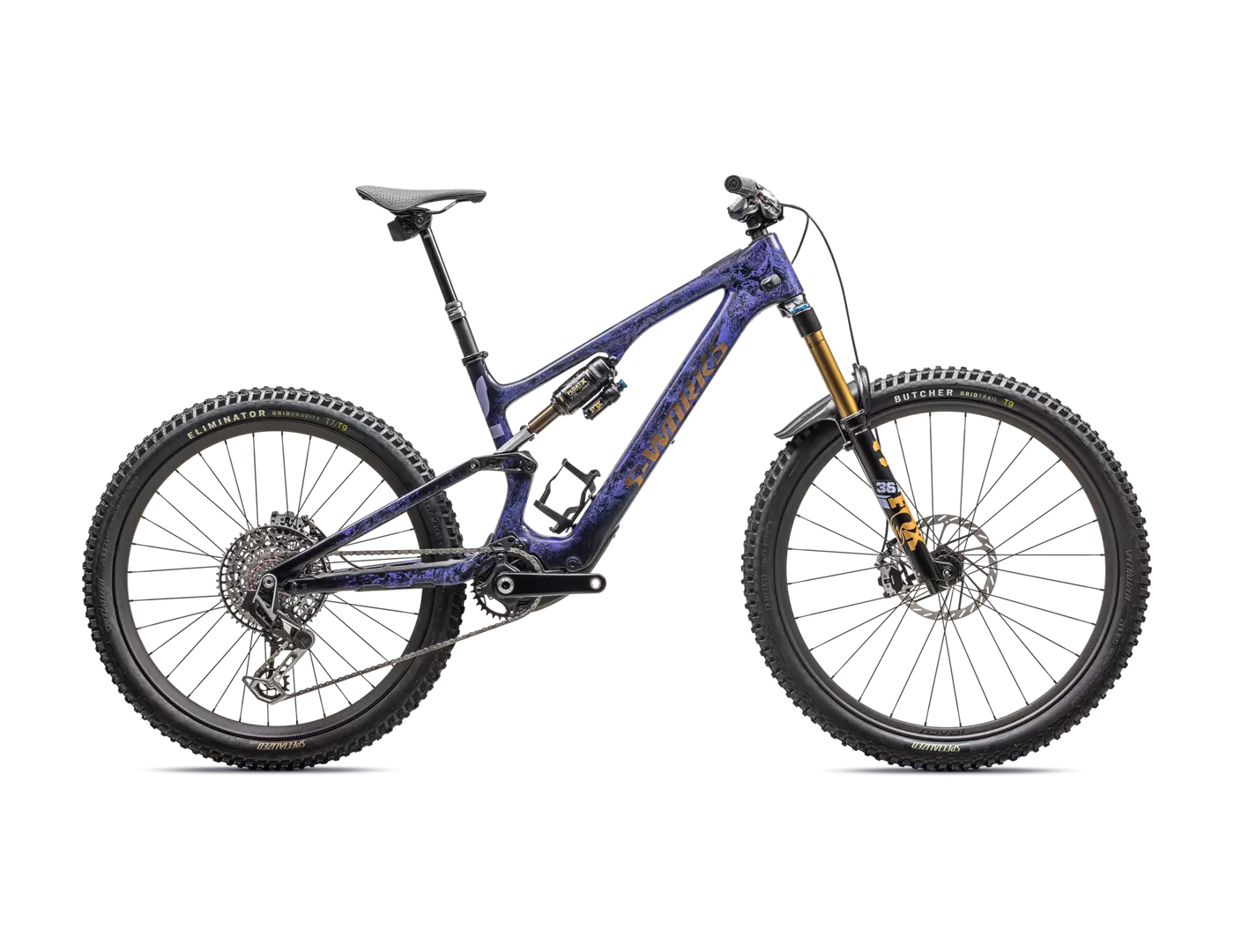 Biciclete Electrice - Bicicleta Specialized S-Works Turbo Levo SL 2025 Powdered Indigo Tint / Cool Grey Impasto / Midnight Shadow / Bronze