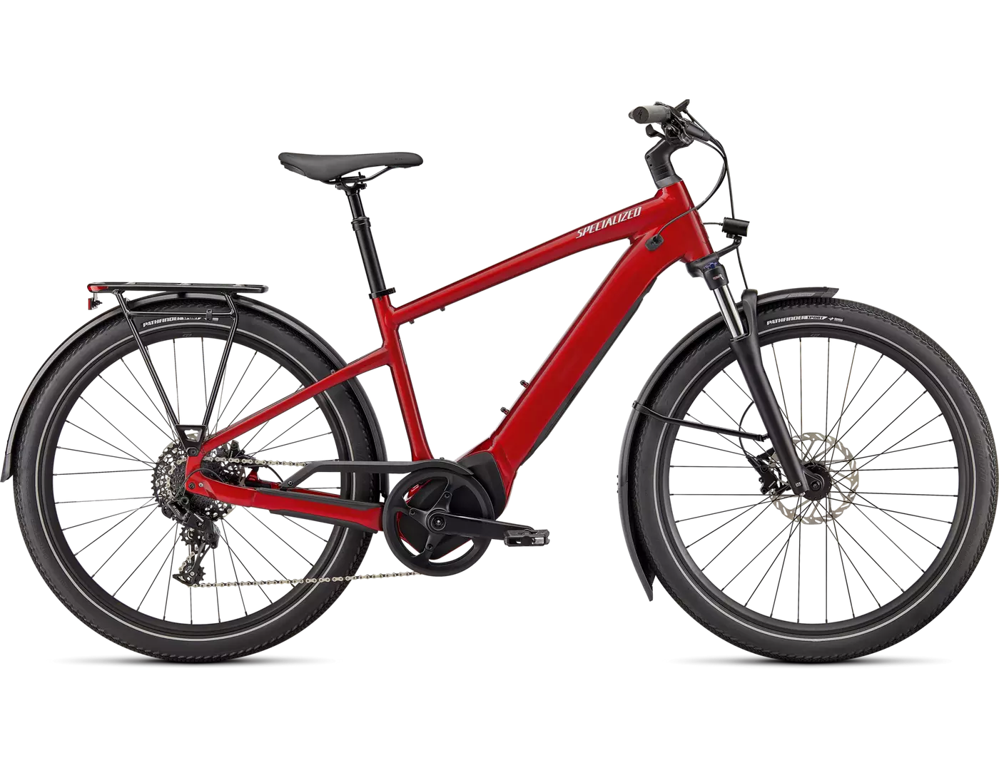 E-Commuter Bikes - Bicicleta Specialized Turbo Vado 4.0 Red Tint / Silver Reflective