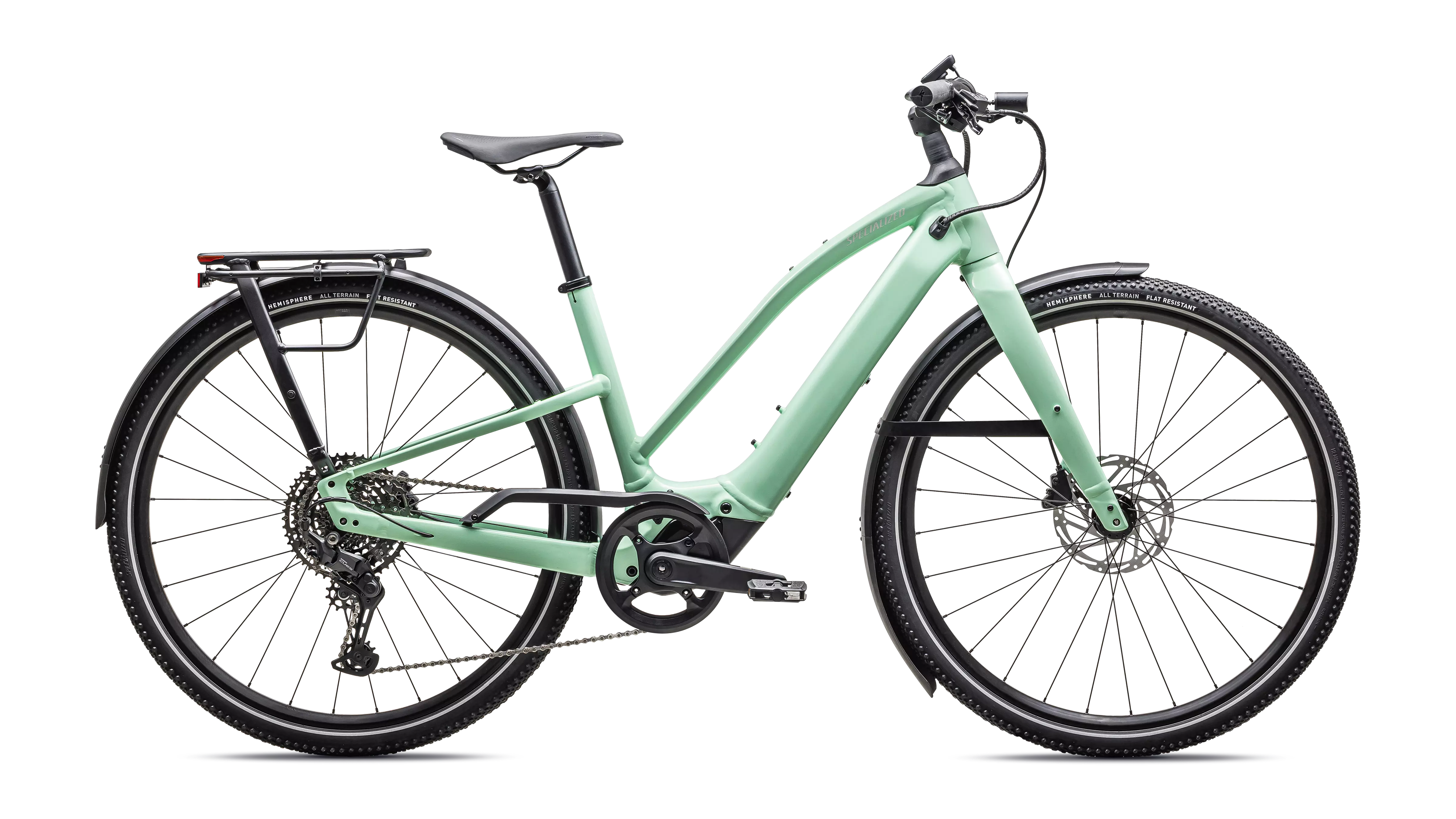 E-Commuter Bikes - Bicicleta Specialized Turbo Vado SL 2 4.0 Step-Through Gloss Oasis / Dune White Frost