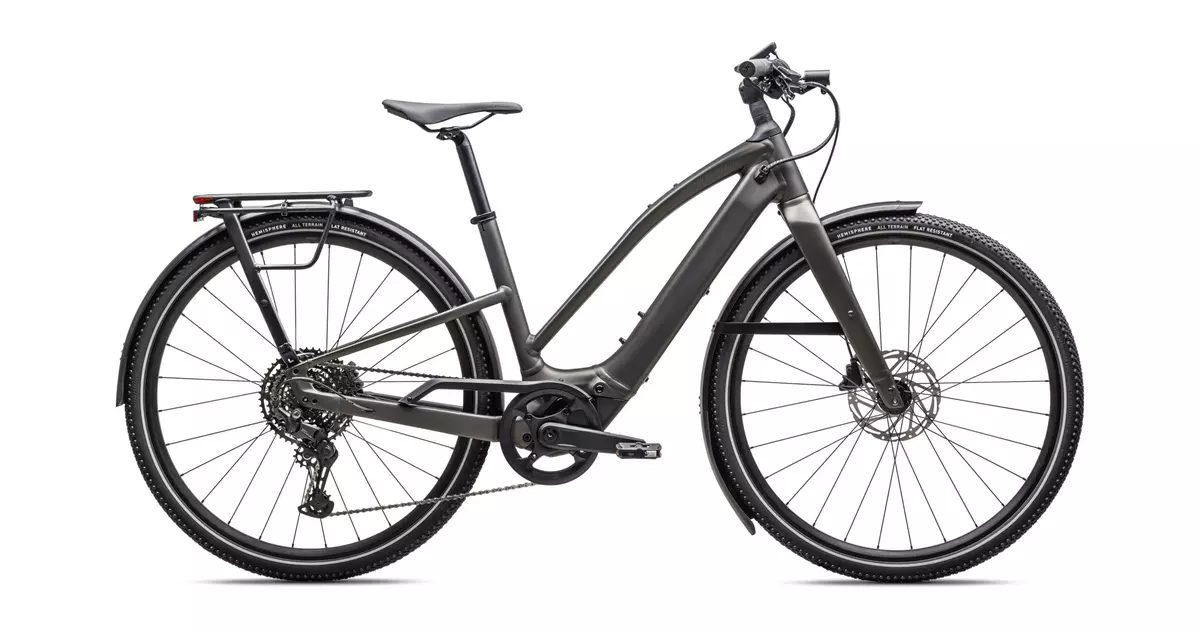 E-Commuter Bikes - Bicicleta Specialized Turbo Vado SL 2 4.0 Step-Through Satin Gunmetal / Smoke Frost