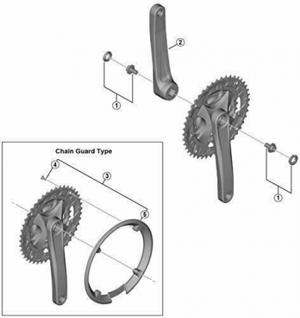 BRAT STANGA PT. ANGRENAJ SHIMANO FC-MT101 175MM NEGRU [2]
