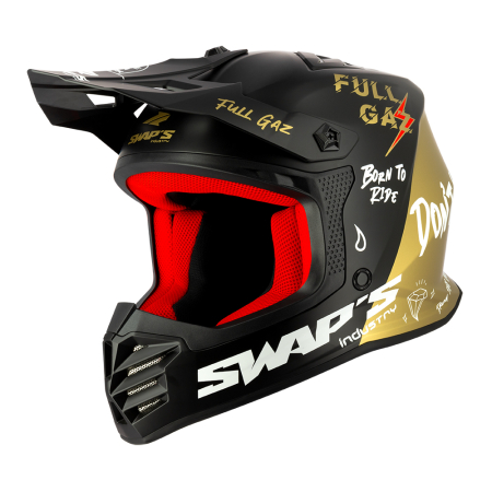 Echipamente - CASCA FULL-FACE SIFAM - SWAP's S818, negru / auriu FULL GAZ