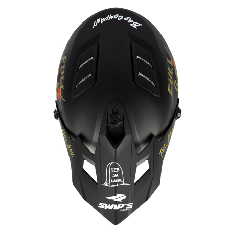 CASCA FULL-FACE SIFAM - SWAP's S818, negru / auriu FULL GAZ [2]