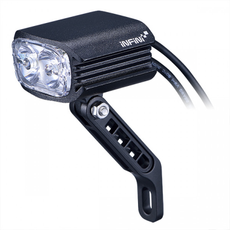 Lumini și reflectorizante - Far / lumina fata, Infini I-621P, LED (2x albe) 1000 Lumeni, pt. E-bike, fixare pe Furca sau Pipa