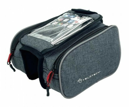 Accesorii - Geanta Velotech Touch smartphone, 3 compartimente, montare cadru