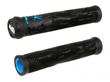Manșoane și ghidolină - MANSOANE ODI BMX grips Hucker Flangeless black-blue, 160mm