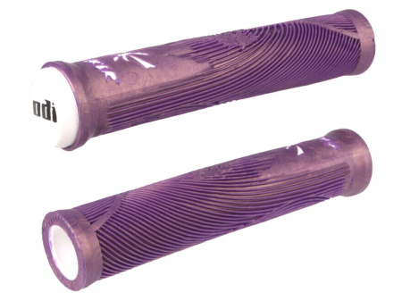 Manșoane și ghidolină - MANSOANE ODI BMX grips Hucker Flangeless purple-white, 160mm
