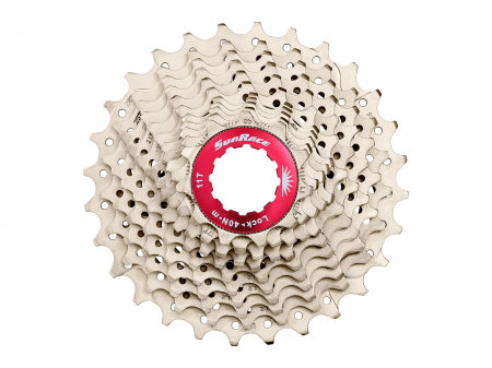 Pinioane - Pinioane SUNRACE CSRX1 EASR pe caseta 11-28t 11 vit argitii/rosu