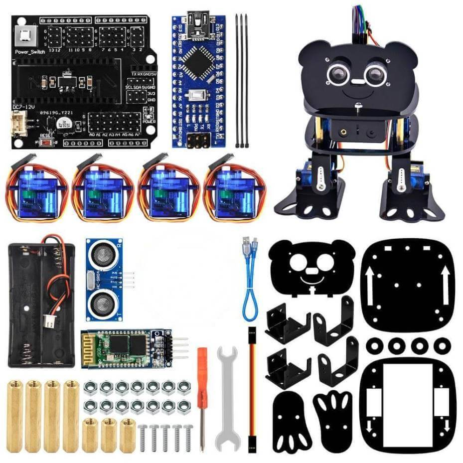Mini Panda Robot Kit, Arduino IDE Compatible