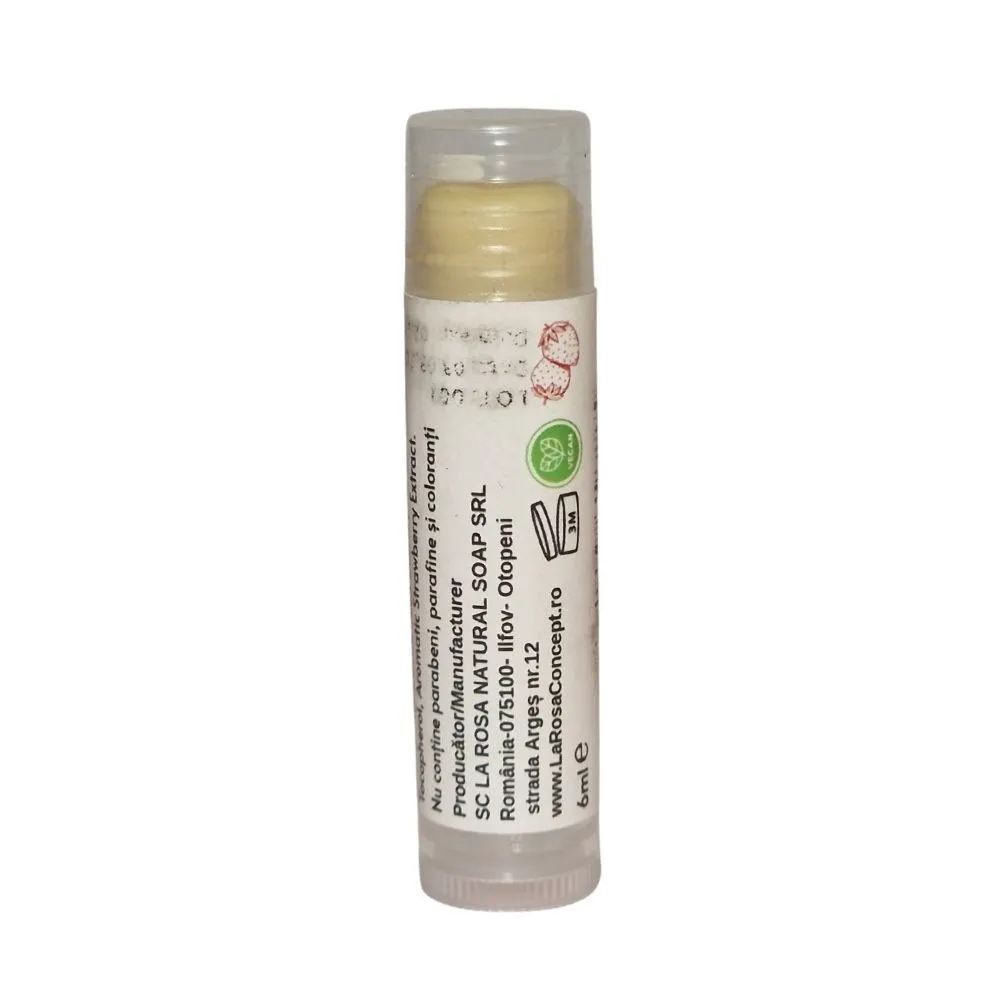 Balsam de buze natural cu aroma de capsuni La Rosa 6 ml [2]