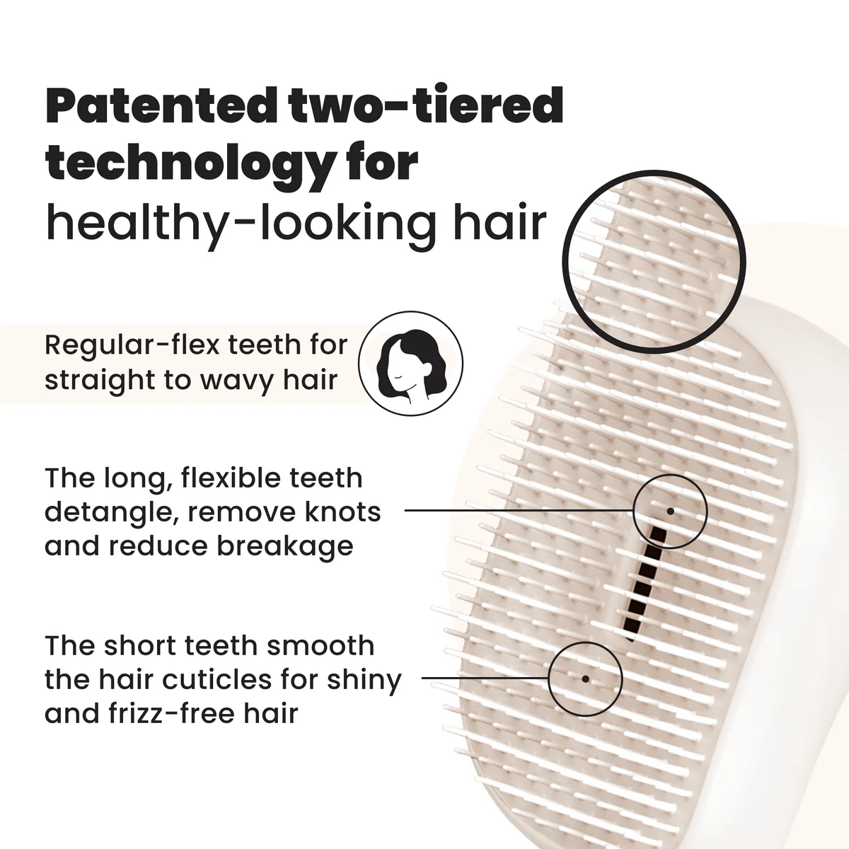 Perie de par compacta Tangle Teezer Compact Styler Ivory Rose Gold – eleganta si performanta in descurcare [3]
