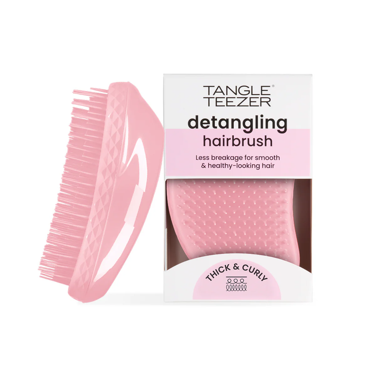 Perie de par Tangle Teezer The Original Thick & Curly Pink – ideala pentru par cret si gros [1]