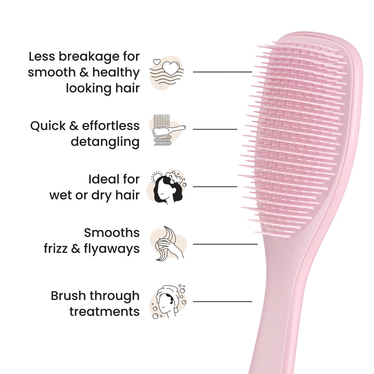 Perie de par Tangle Teezer The Ultimate Detangler Millennial Pink – descurcare delicata si stralucire instantanee [3]