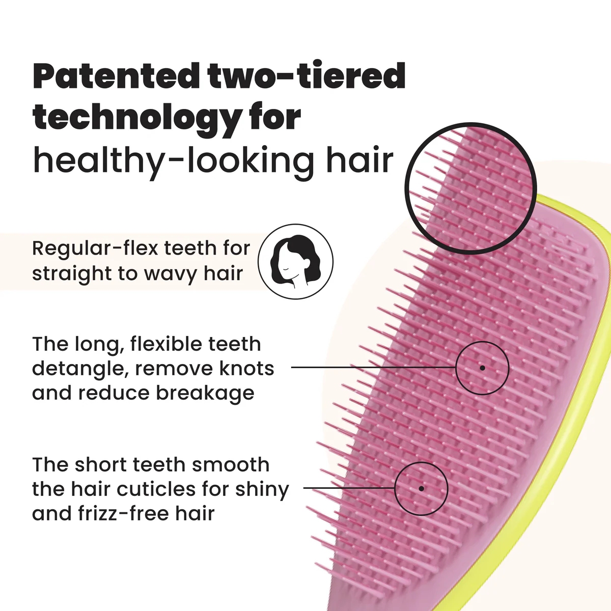 Perie de par Tangle Teezer The Ultimate Detangler Millennial Pink – descurcare delicata si stralucire instantanee [2]