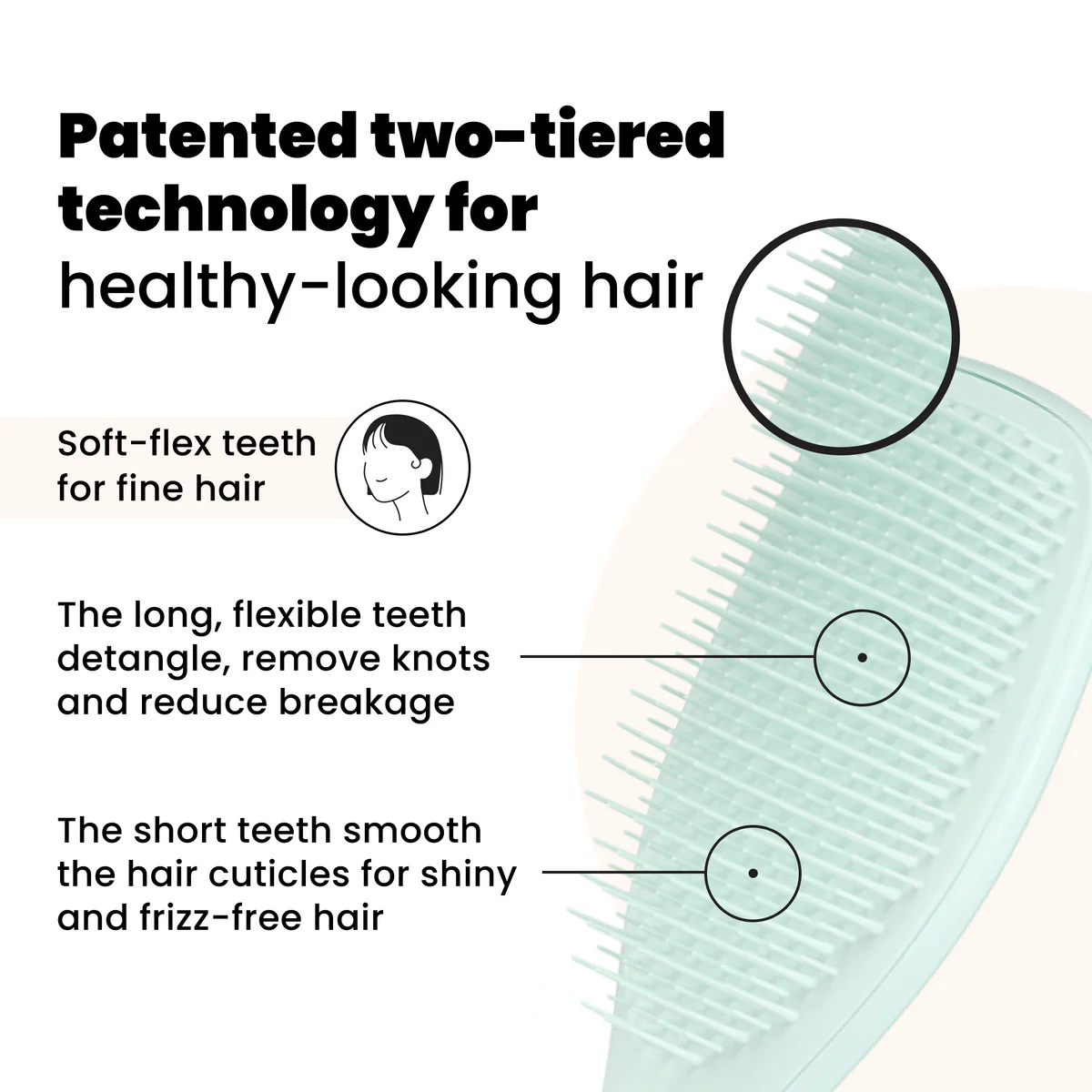 Perie de par Tangle Teezer The Ultimate Detangler Millennial Pink – descurcare delicata si stralucire instantanee [1]