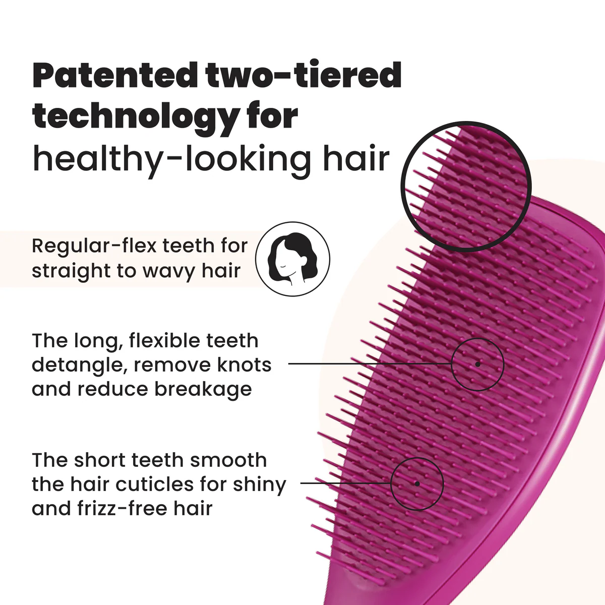 Perie de par Tangle Teezer The Ultimate Detangler Millennial Pink – descurcare delicata si stralucire instantanee [1]
